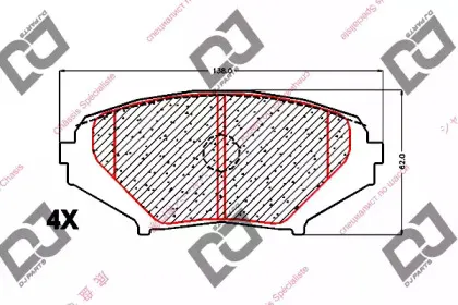 BP1681 DJ PARTS Комплект тормозных колодок, дисковый тормоз